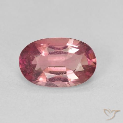 1.48ct Naturel Rose intense Tourmaline, ovale, VVS-VS