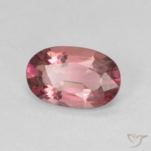 Tourmaline Rose intense naturelle ovale, 1.48 ct, VVS-VS