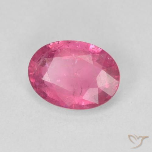 Tourmaline Rose vif naturelle ovale, 1.48 ct, VS