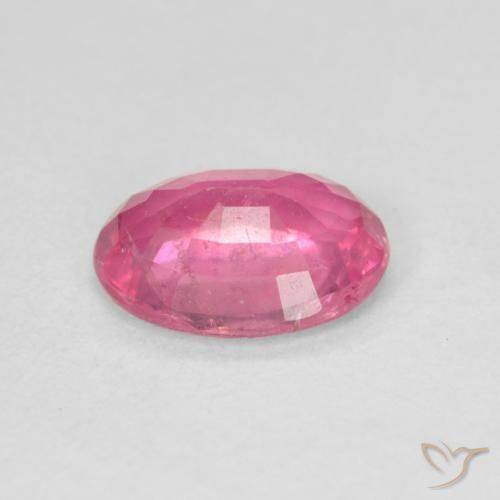 Tourmaline Rose vif naturelle ovale, 1.48 ct, VS