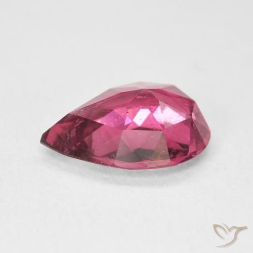 Tourmaline Rose foncé naturelle En forme de poire, 3.02 ct, VS