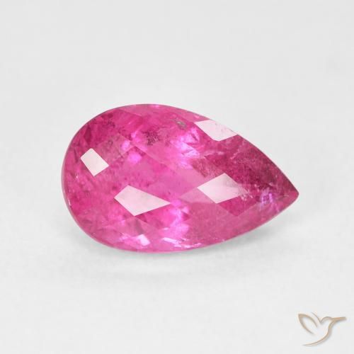 Tourmaline Rose vif naturelle En forme de poire, 2.69 ct, VS