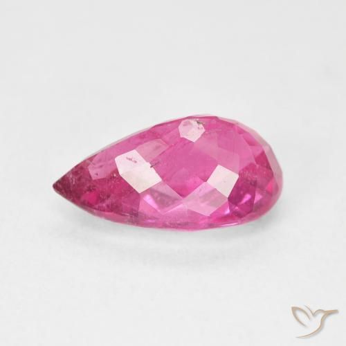 Tourmaline Rose vif naturelle En forme de poire, 2.69 ct, VS