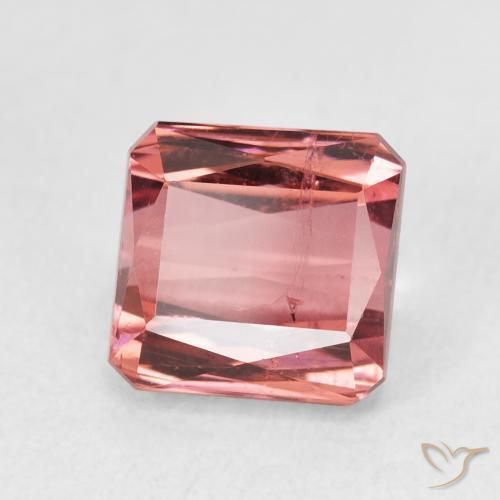 Tourmaline Rose foncé naturelle Octogone / coupe Émeraude, 2.78 ct, SI