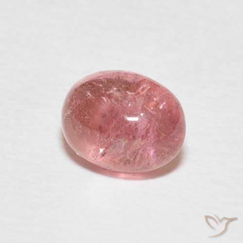 Tourmaline Rose chaud et léger naturelle ovale, 0.85 ct, Transparent