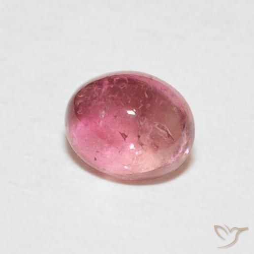 Tourmaline Rose vif naturelle ovale, 0.70 ct, Transparent
