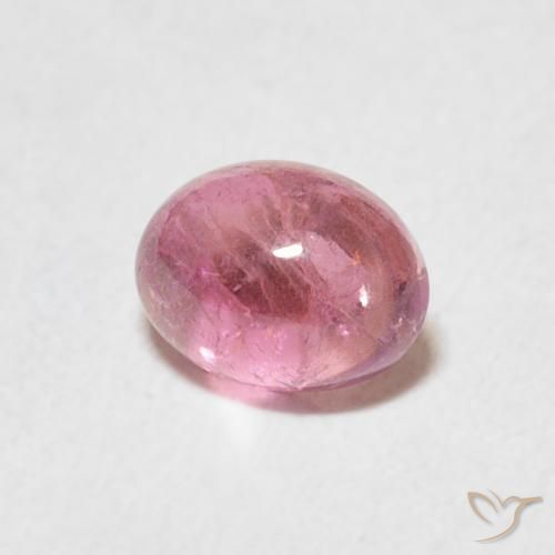 Tourmaline Rose vif naturelle ovale, 0.81 ct, Transparent
