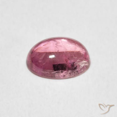 Tourmaline Rose vif naturelle ovale, 1.08 ct, Transparent