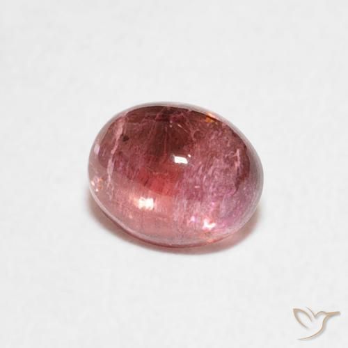 Tourmaline Punch aux fruits rouge naturelle ovale, 0.73 ct, Transparent