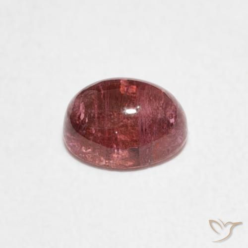 Tourmaline Punch aux fruits rouge naturelle ovale, 0.73 ct, Transparent