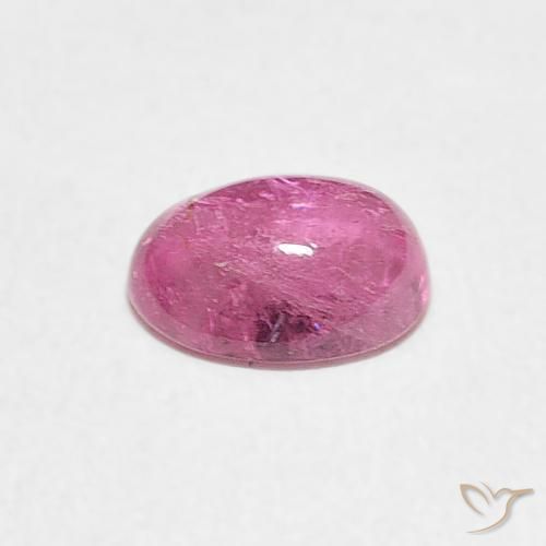 Tourmaline Rose vif naturelle ovale, 0.68 ct, Transparent