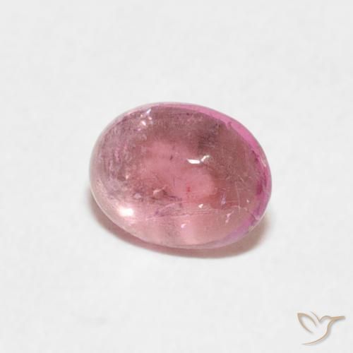 Tourmaline Rose bubblegum naturelle ovale, 0.65 ct, Transparent