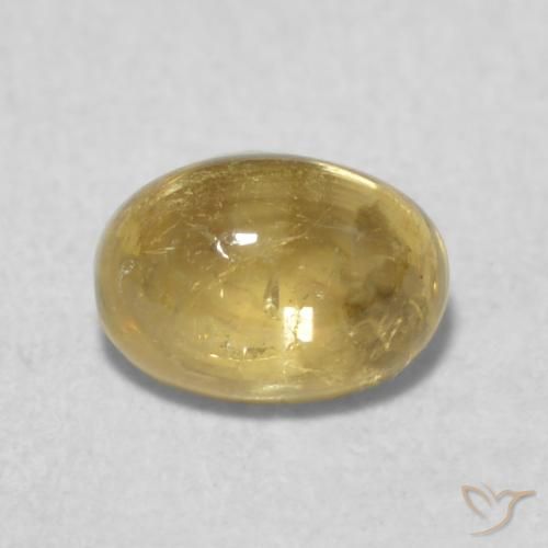 0.72ct Naturel Jaune Toscane Tourmaline, ovale, Transparent