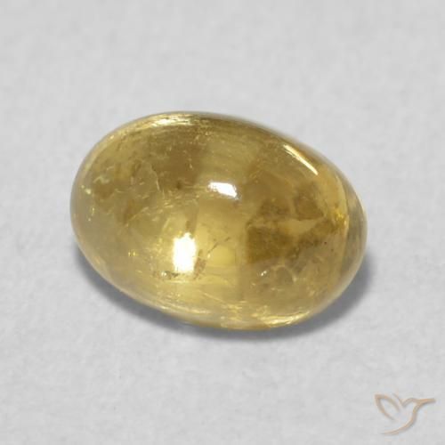 Tourmaline Jaune Toscane naturelle ovale, 0.72 ct, Transparent