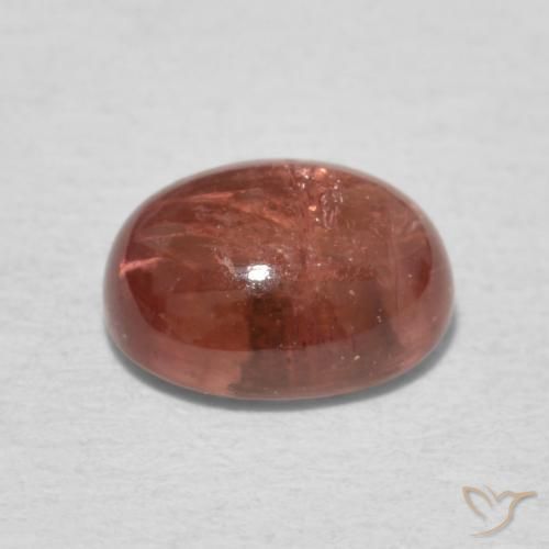 Tourmaline Orange rose naturelle ovale, 1.39 ct, Transparent