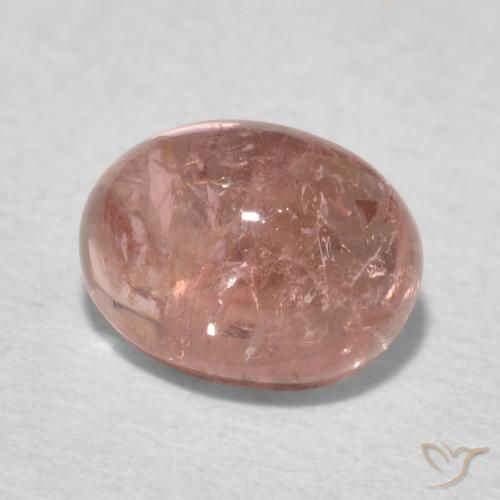 Tourmaline Rose terreux naturelle ovale, 1.72 ct, Transparent