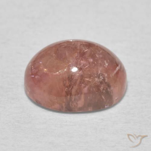 Tourmaline Rose terreux naturelle ovale, 1.72 ct, Transparent