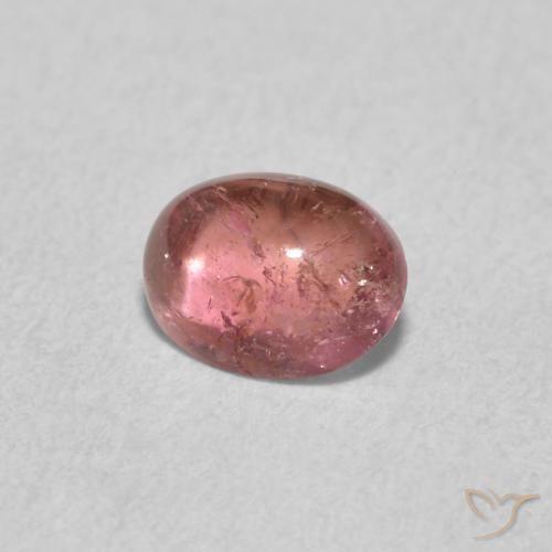 Tourmaline Rose foncé naturelle ovale, 0.77 ct, Transparent