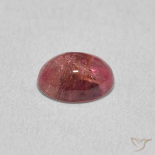 Tourmaline Rose foncé naturelle ovale, 0.77 ct, Transparent