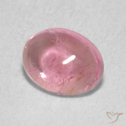Tourmaline Rose bubblegum léger naturelle ovale, 0.65 ct, Transparent