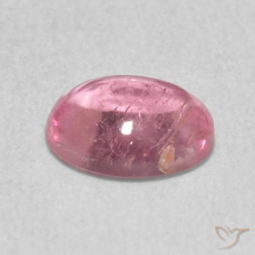 Tourmaline Rose bubblegum léger naturelle ovale, 0.65 ct, Transparent