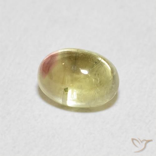 Tourmaline Bicolore naturelle ovale, 0.96 ct, Transparent