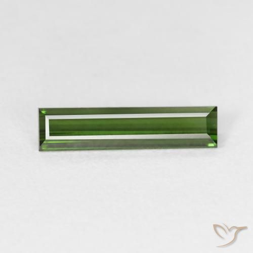 1.16ct Naturel Forêt verte Tourmaline, Baquette, VS