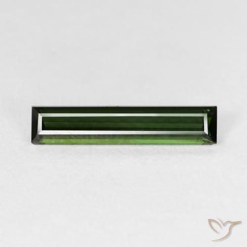 1.28ct Naturel Forêt verte Tourmaline, Baquette, VS