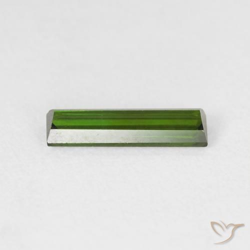 Tourmaline Vert terreux naturelle Baquette, 0.71 ct, VVS-VS