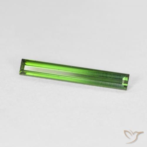 Tourmaline Medium Dark-Green naturelle Baquette, 0.78 ct, VVS-VS