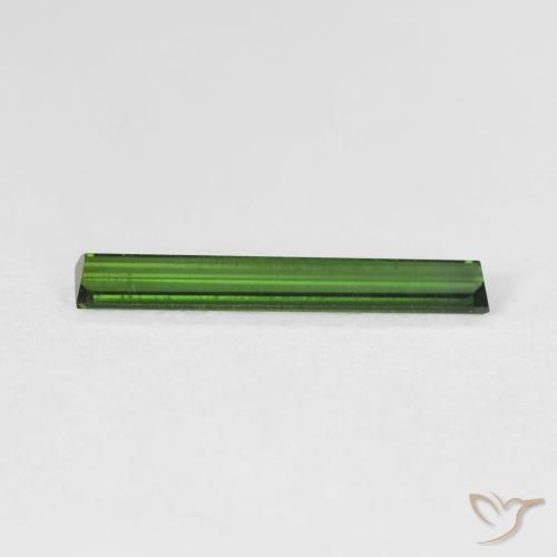 Tourmaline Medium Dark-Green naturelle Baquette, 0.78 ct, VVS-VS