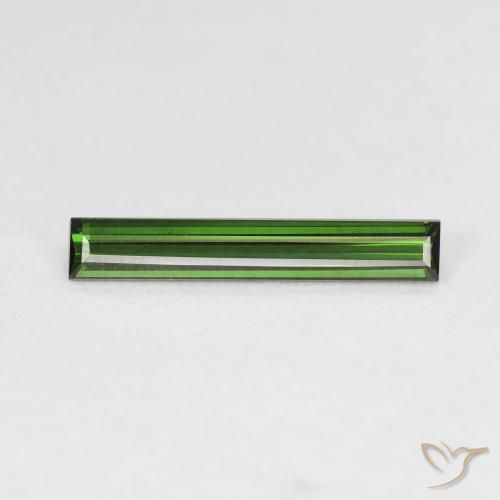 1.14ct Naturel Vert foncé Tourmaline, Baquette, VVS-VS