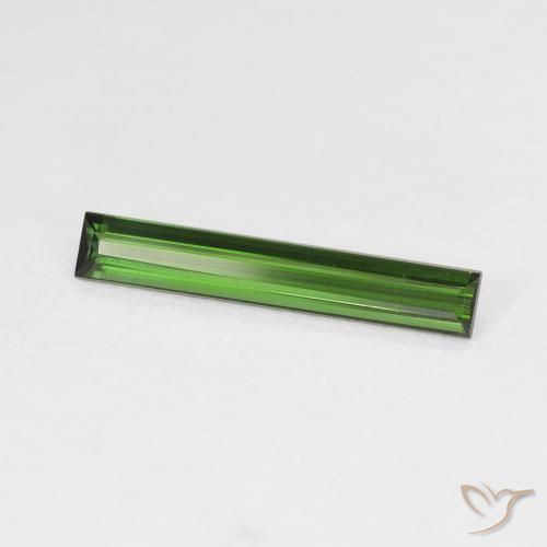Tourmaline Vert foncé naturelle Baquette, 1.14 ct, VVS-VS