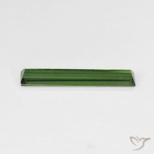 Tourmaline Vert foncé naturelle Baquette, 1.14 ct, VVS-VS