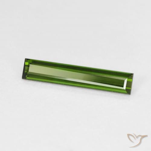 Tourmaline Vert foncé naturelle Baquette, 1.17 ct, VVS-VS