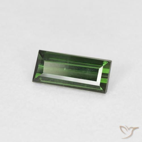 Tourmaline Forêt verte naturelle Baquette, 0.46 ct, VVS-VS