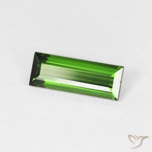 Tourmaline Forêt verte naturelle Baquette, 0.75 ct, VVS-VS