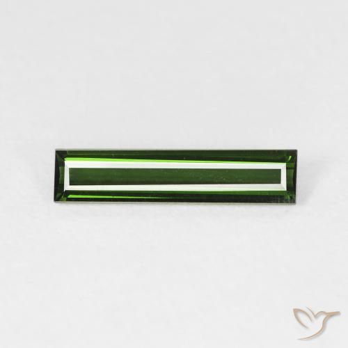 Tourmaline Forêt verte naturelle Baquette, 0.85 ct, VVS-VS