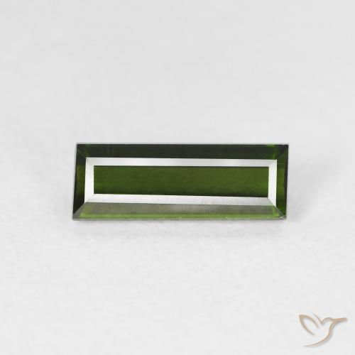 1.08ct Naturel Vert moyen Tourmaline, Baquette, VVS-VS