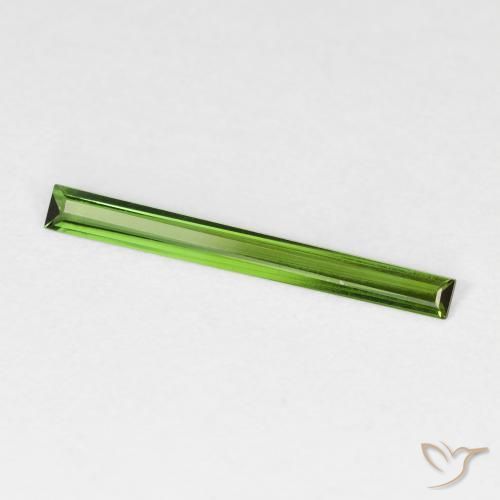 Tourmaline Vert terreux naturelle Baquette, 0.49 ct, VVS-VS