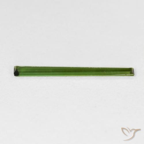 Tourmaline Vert terreux naturelle Baquette, 0.49 ct, VVS-VS
