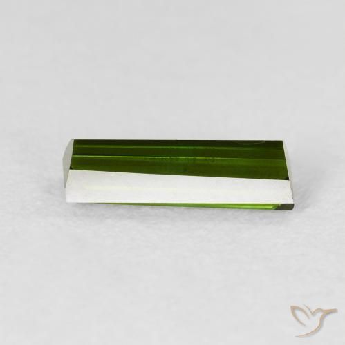 Tourmaline Vert foncé naturelle Baquette, 0.96 ct, VVS-VS