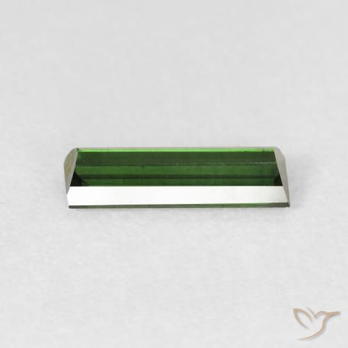 Tourmaline Vert terreux naturelle Baquette, 0.72 ct, VVS-VS