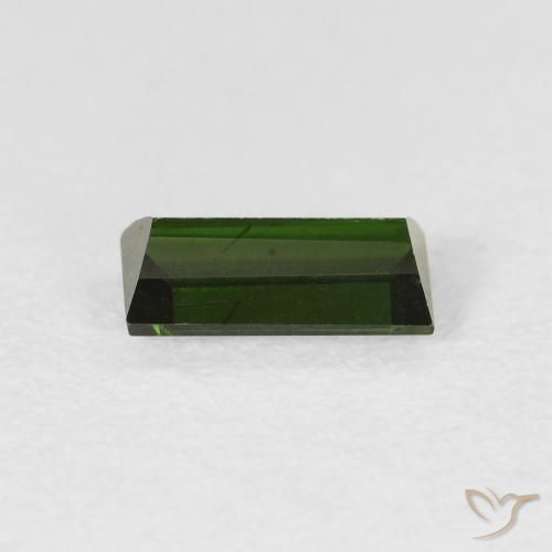 Tourmaline Vert foncé naturelle Baquette, 0.90 ct, VVS-VS