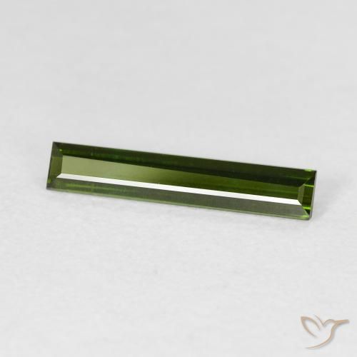 Tourmaline Forêt verte naturelle Baquette, 1.00 ct, VVS-VS