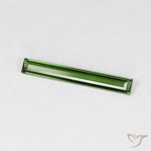 Tourmaline Forêt verte naturelle Baquette, 0.44 ct, VVS-VS