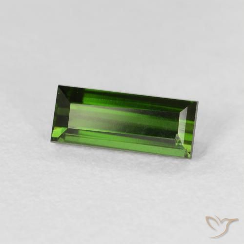 Tourmaline Vert terreux naturelle Baquette, 0.77 ct, VS