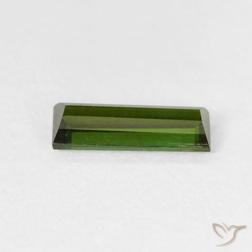 Tourmaline Vert foncé naturelle Baquette, 0.67 ct, VS