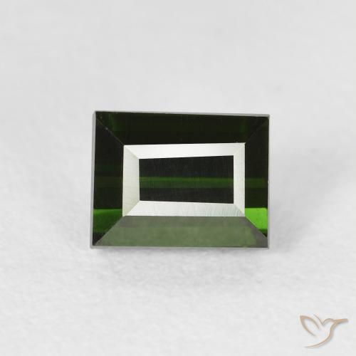 1.19ct Naturel Forêt verte Tourmaline, Baquette, VVS-VS