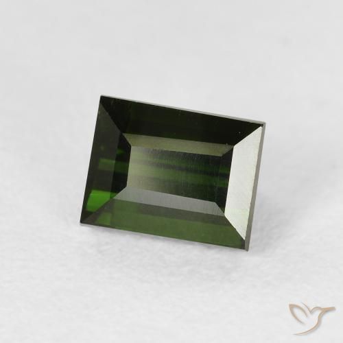 Tourmaline Forêt verte naturelle Baquette, 1.19 ct, VVS-VS